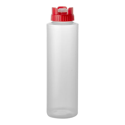 Non-Drip Squeeze Bottle | CaterChef | Red Polyethylene | 0.360 L, Ø5 x H20 cm 1