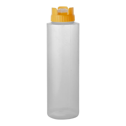 Non-Drip Squeeze Bottle | CaterChef | Yellow Polyethylene | 0.360 L, Ø5 x H20 cm 1