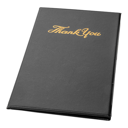 Black PVC Bill Folder | EMGA | 26.6 x 14 cm 1