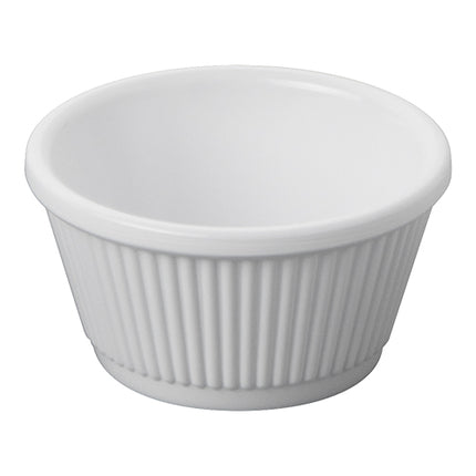 White Melamine Ramekin Soufflé Mold | EMGA | Stackable | Ø8 x H4.5 cm | 0.09 L 1