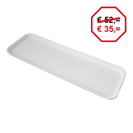 Rectangular Melamine Serving Dish | EMGA | White Stackable | 64.5 x 23 cm 1