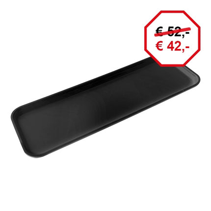 Rectangular Melamine Serving Dish | EMGA | Black Stackable | 64.5 x 23 cm 1