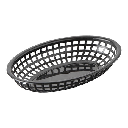 Oval Serving Basket | EMGA | Black Polypropylene | 24 x 15 x H4.5 cm 1