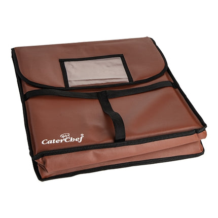 CaterChef Red PVC Pizza Delivery Bag | Capacity 4 Pizzas | 45 x 45 x H14 cm 1