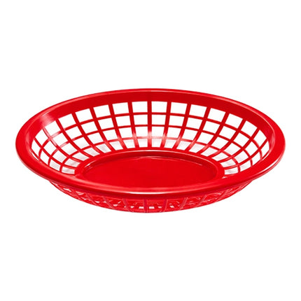 Oval Serving Basket | EMGA | Red Polypropylene, Dishwasher Safe | 20 x 14 x H4.5 cm 1