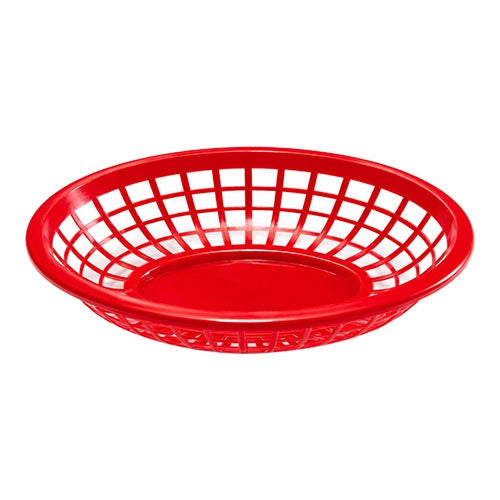 Oval Serving Basket | EMGA | Red Polypropylene, Dishwasher Safe | 20 x 14 x H4.5 cm 1