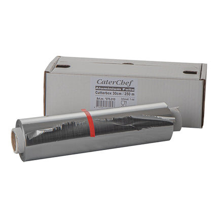 Extra Strong Aluminum Foil Roll in Dispenser Box | CaterChef | 30 cm x 250 m, 11 μm 1