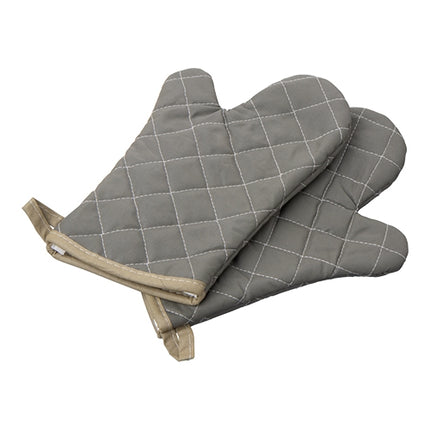 EMGA Heat-Resistant Cotton Protection Mitts | Beige | 25 cm | Up to 250°C for 15 sec. 1