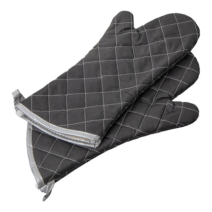 EMGA Heat-Resistant Cotton Protection Mitts | Black | 42 cm | Up to 250°C for 15 sec. 1
