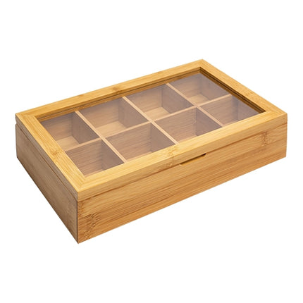 Bamboo Tea Box with Transparent Lid | Westmark | 8 Compartments for 64 Tea Bags 1