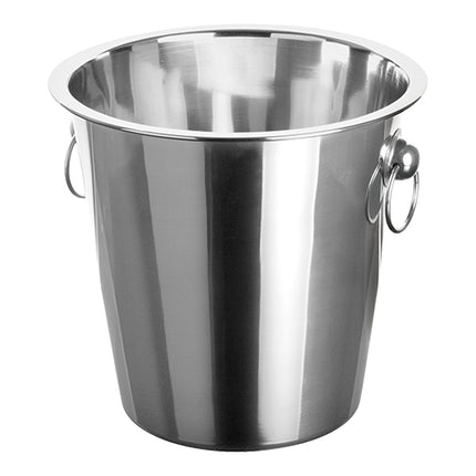 Stainless Steel Wine Bucket with Ring Handles | EMGA | Ø20 x H21 cm 1