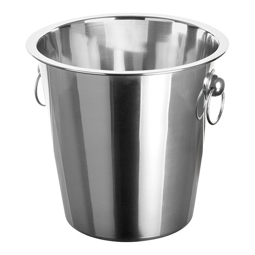 Stainless Steel Wine Bucket with Ring Handles | EMGA | Ø20 x H21 cm 1