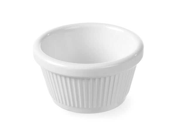 Porcelain Ribbed Ramekin 50ml | HENDI | Ø70x35mm