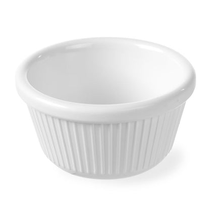 Porcelain Ribbed Ramekin 80ml | HENDI | Ø80x40mm