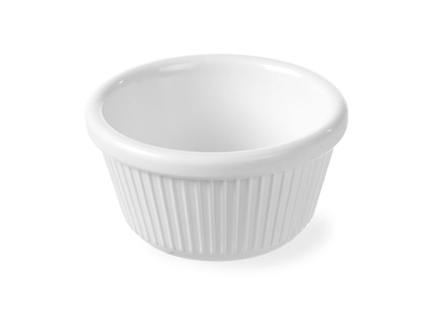 Porcelain Ribbed Ramekin 80ml | HENDI | Ø80x40mm