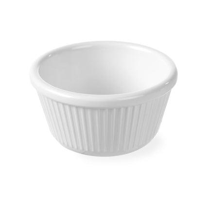 Porcelain Ribbed Ramekin 100ml | HENDI | Ø85x45mm