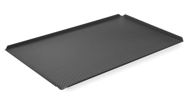 Perforated Tray GN 1/1 with 4 Rims | Hendi | 530x325x10mm | Teflon™ Non-Stick Coating
