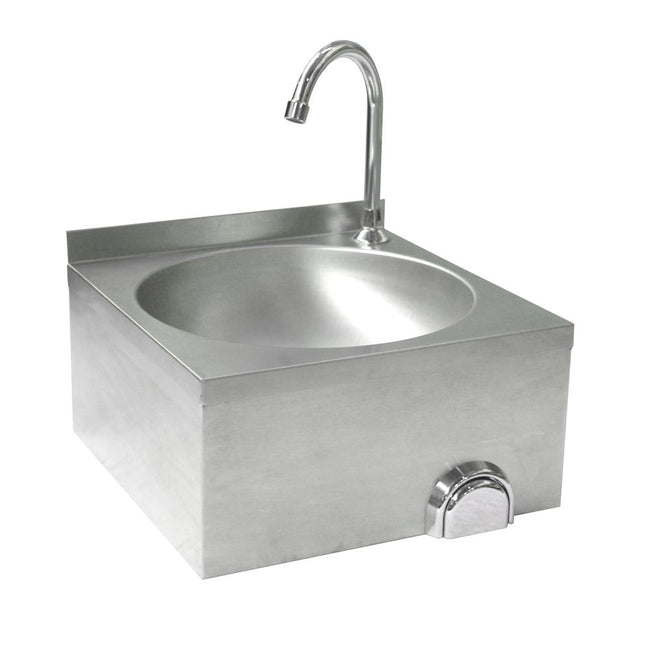 Knee Operated Washbasin | HENDI | Stainless Steel | 400x428x406mm