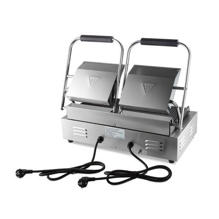 Contact Grill | Grooved | Double Grill Plate | 2 x 22cm 4