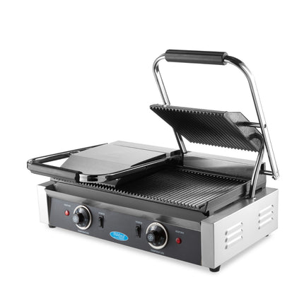 Contact Grill | Grooved | Double Grill Plate | 2 x 22cm 7
