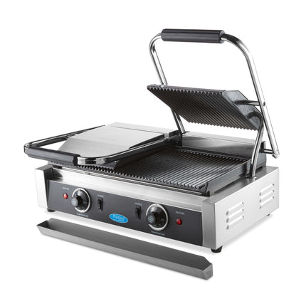 Contact Grill | Grooved | Double Grill Plate | 2 x 22cm 8