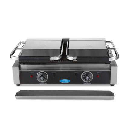 Contact Grill | Grooved | Double Grill Plate | 2 x 22cm 5