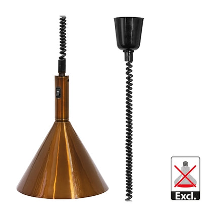 Retractable Heat Lamp Shade | EMGA | Bronze | Ø27 x H36 cm 1