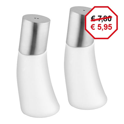 Porcelain Salt and Pepper Shakers | EMGA | Set of 2 | H10 cm 1