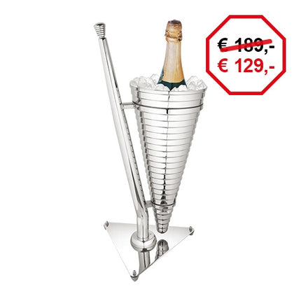 Double-Walled Stainless Steel Wine Cooler Stand for 1 Bottle | EMGA | High Gloss | Ø27 x H55 cm 1