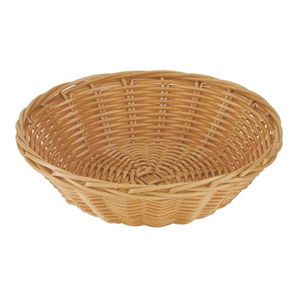 Round Plastic Wicker Bread Basket | EMGA | Polypropylene | Dishwasher Safe | Ø22 x H7 cm 1