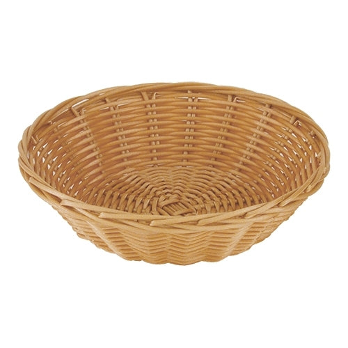 Round Plastic Wicker Bread Basket | EMGA | Polypropylene | Dishwasher Safe | Ø22 x H7 cm 1