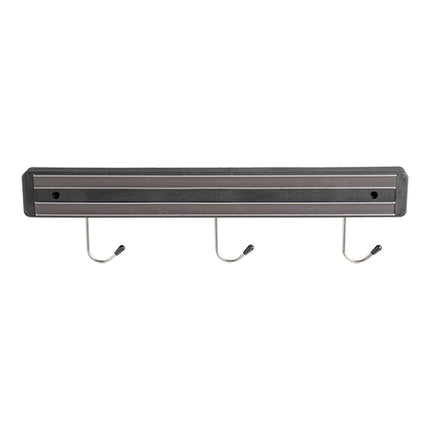 EMGA Magnetic Knife Rack with 2 Magnetic Strips and 3 Hooks | Wall Mount | 33 cm 1