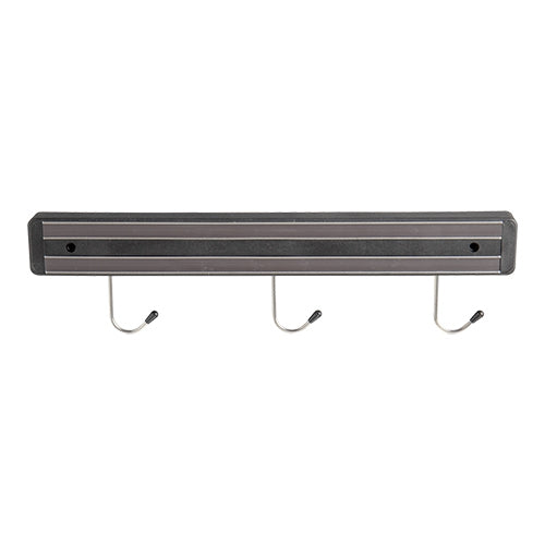 EMGA Magnetic Knife Rack with 2 Magnetic Strips and 3 Hooks | Wall Mount | 33 cm 1