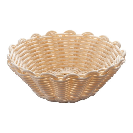 Round Polypropylene Bread Basket | EMGA | Beige, Dishwasher Safe | Ø18 x H6.5 cm 1