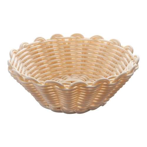 Round Polypropylene Bread Basket | EMGA | Beige, Dishwasher Safe | Ø18 x H6.5 cm 1