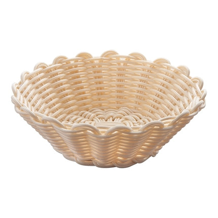Round Polypropylene Bread Basket | EMGA | Beige, Dishwasher Safe | Ø20 x H6.5 cm 1