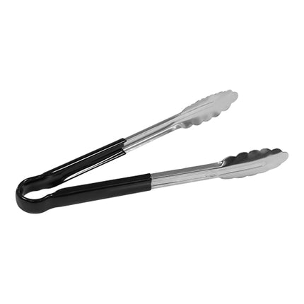 CaterChef Stainless Steel Serving Tong with Black PVC Handle | 30 cm | Heat Resistant up to 82°C 1