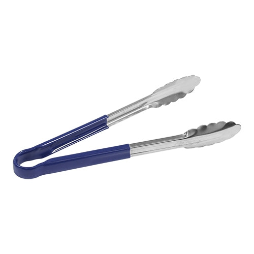 CaterChef Stainless Steel Serving Tong with Blue PVC Handle | 30 cm | Heat Resistant up to 82°C 1