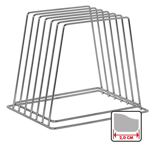 Chromed Cutting Board Storage Rack for 6 Boards | EMGA | Max 2 cm Thick | 23.5 x 30 x H26 cm 1