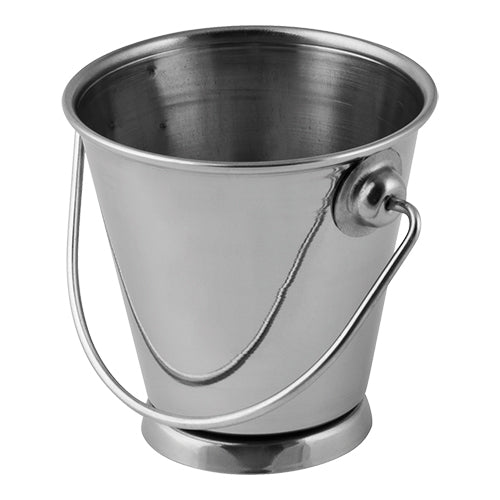 Stainless Steel Mini Serving Bucket with Handle | EMGA | Ø7.5 x H7.5 cm 1