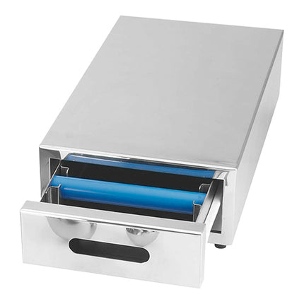 Stainless Steel Coffee Grounds Tray with Removable Drawer | EMGA | 22.5 x 39 x H11 cm 1