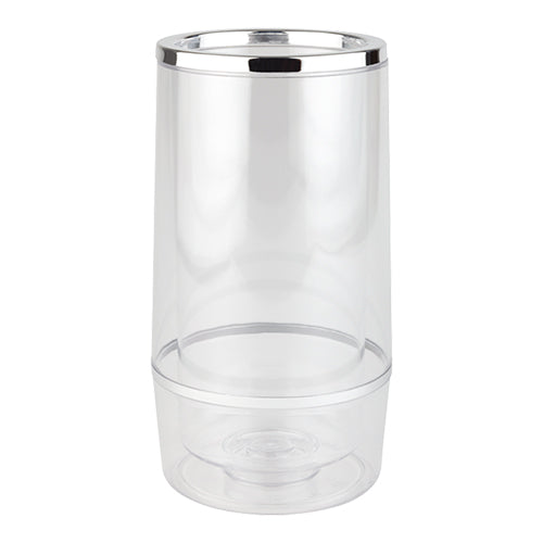 Double-Walled Transparent Wine Bucket | EMGA | Polystyrene | Ø11.5 x H23 cm 1