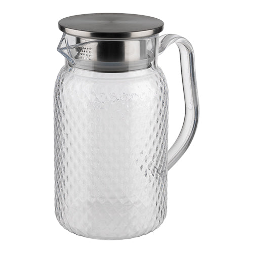 Transparent Polycarbonate Pitcher with Pouring Strainer | EMGA | 1 L | Ø10 x H19 cm 1