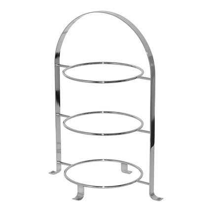 3-Tier Chromed Serving Stand for Ø26 cm Plates | EMGA | 33 x 24 x H43 cm 1