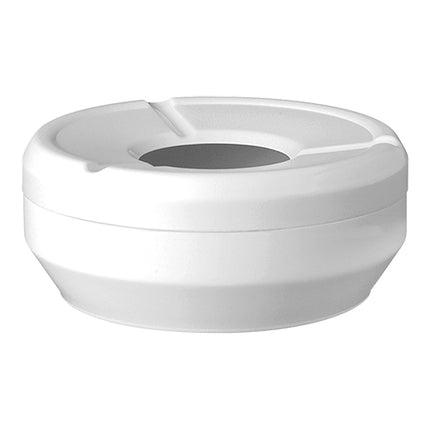 White Melamine Outdoor Ashtray | EMGA | Dishwasher Safe | Ø12 x H4.5 cm 1