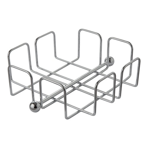 Chromed Napkin Holder for 1/4 Fold Napkins | EMGA | 19 x 19 x H6.5 cm 1