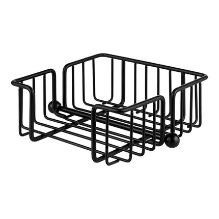 Black Metal Napkin Holder with Weight | EMGA | Holds 50 Napkins | 19 x 19 x H7.5 cm 1