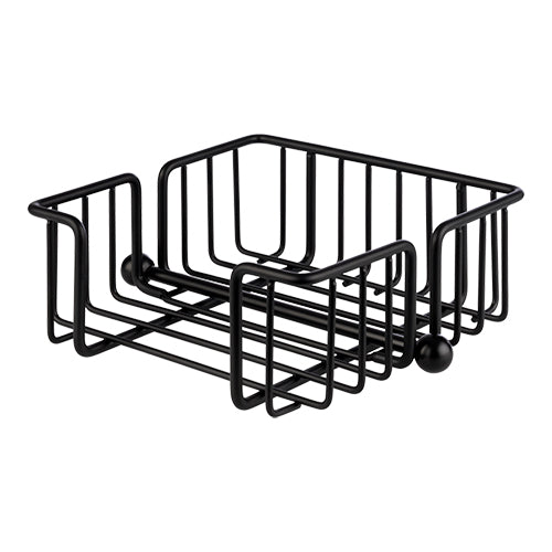 Black Metal Napkin Holder with Weight | EMGA | Holds 50 Napkins | 19 x 19 x H7.5 cm 1
