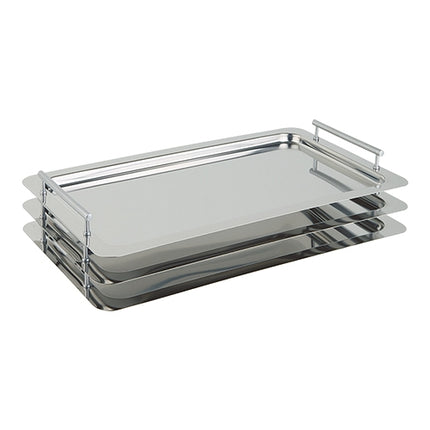 Stainless Steel 18/10 GN 1/1 Serving Dish with Handles | EMGA | Stackable | 53 x 32.5 cm 1