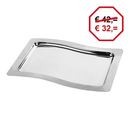 Stainless Steel 18/8 GN 1/1 Serving Dish | EMGA | Stackable | 53 x 32.5 x H1 cm 1